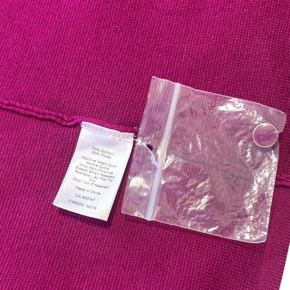 Talbots Sweater Womens Fuchsia Cotton Modal Open Long Line Cardigan - Small - Picture 5 of 8